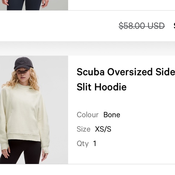 lululemon athletica Scuba Side-Slit Hoodie - Bone - Picture 5 of 5
